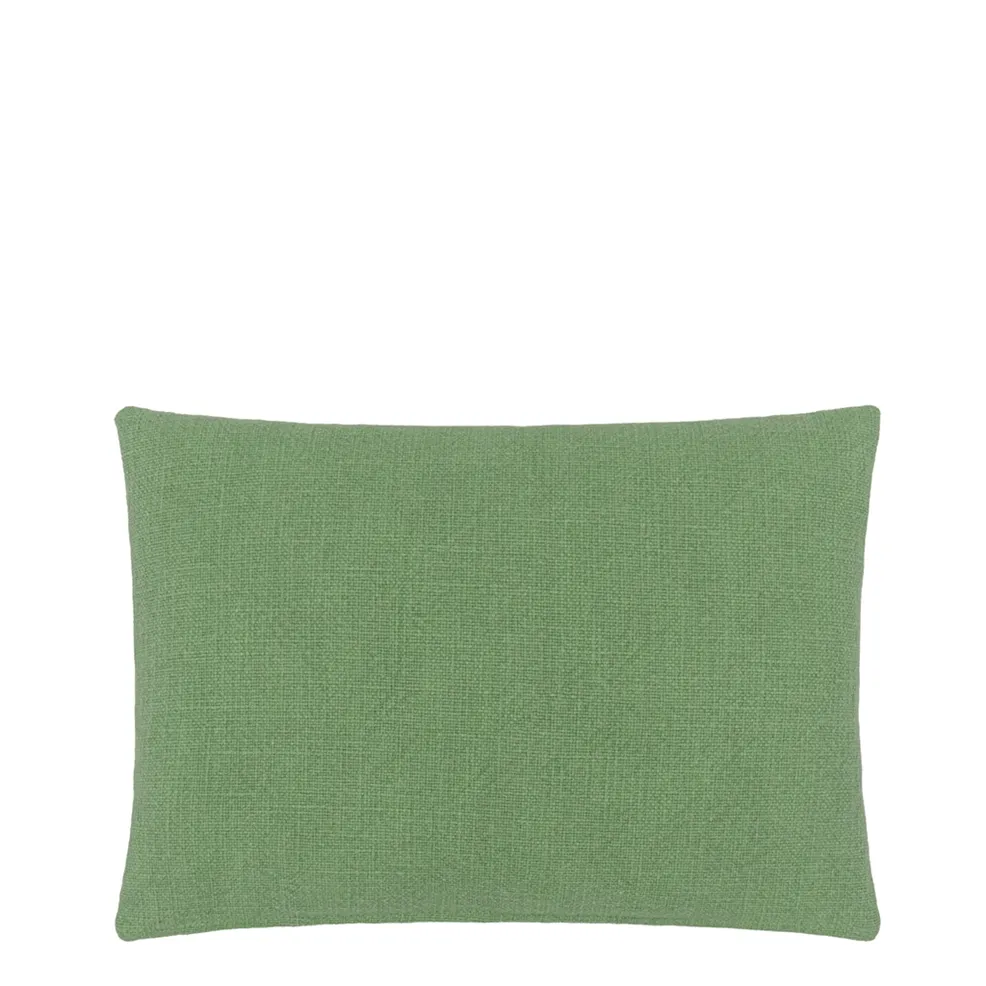 Kushime Embroidered Cushion | Graphic Pattern in Emerald Green