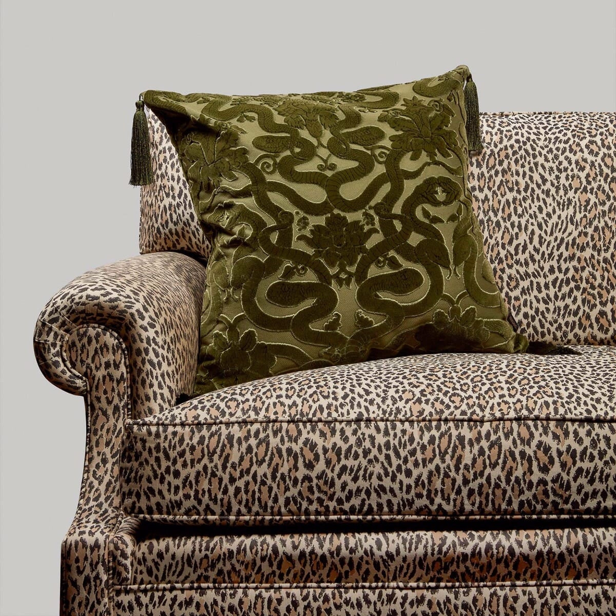 Anaconda Cut Velvet with Tassels (Large)