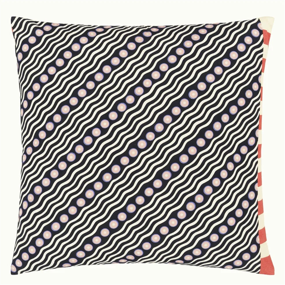 Blocnote Mosaique Cushion | Embroidered Cotton Sateen