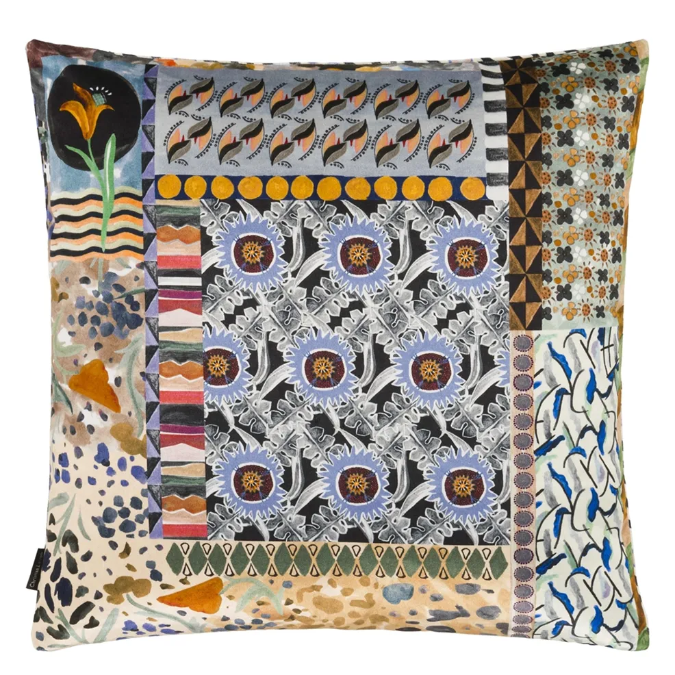 Bohemian Rapsody Mosaique Cushion | Cotton Velvet