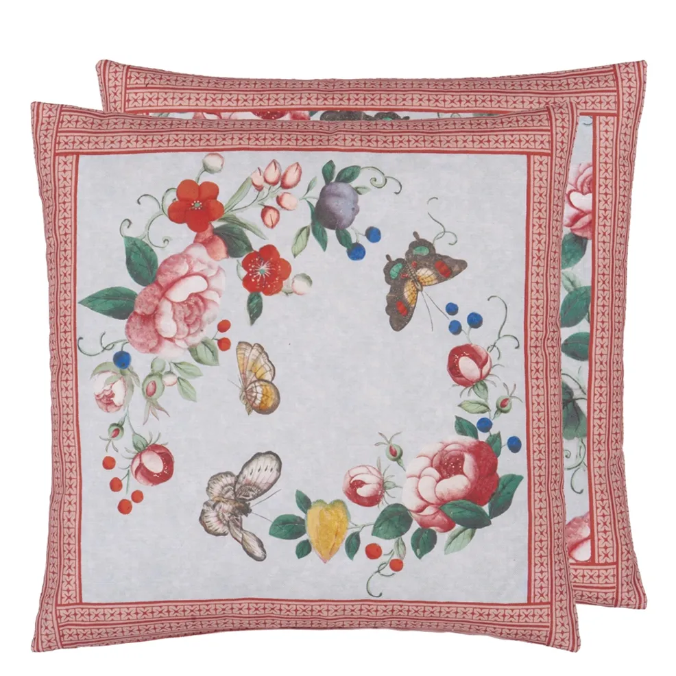 Flower Fan | Hand-Painted Floral & Butterfly Design