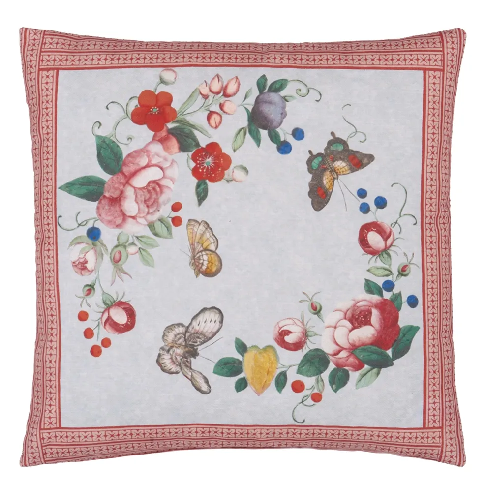 Flower Fan | Hand-Painted Floral & Butterfly Design