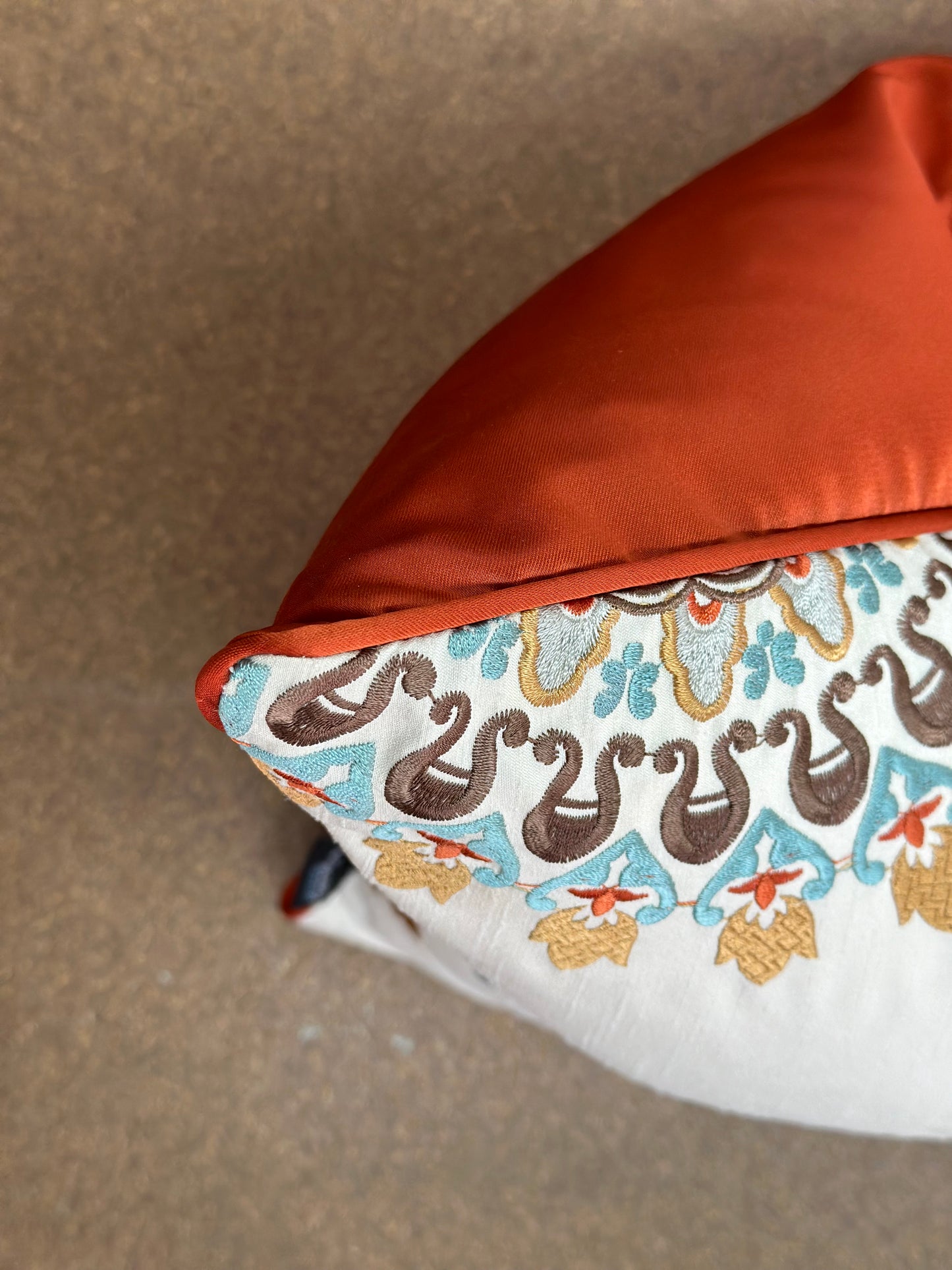 Kravet Medallion Cushion | Designer Embroidery