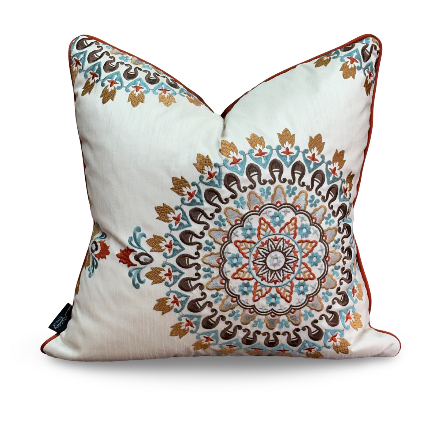 Kravet Medallion Cushion | Designer Embroidery