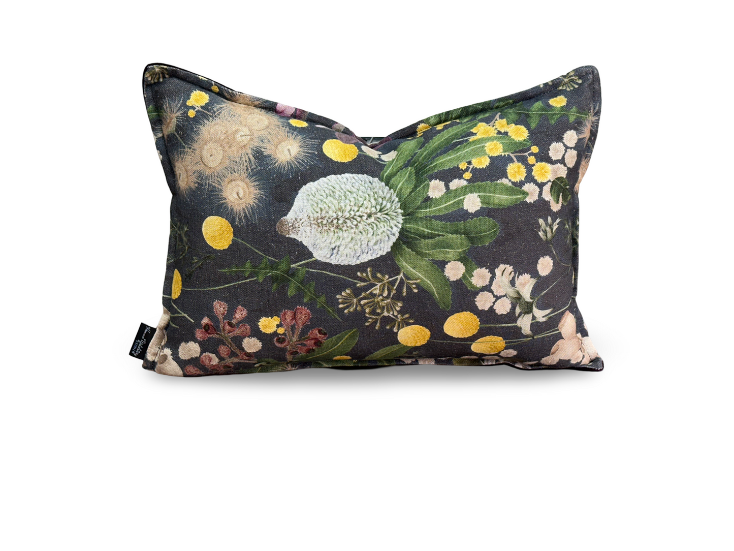 Callaborate Grey Lumbar Cushion | Designer Grey Cushion