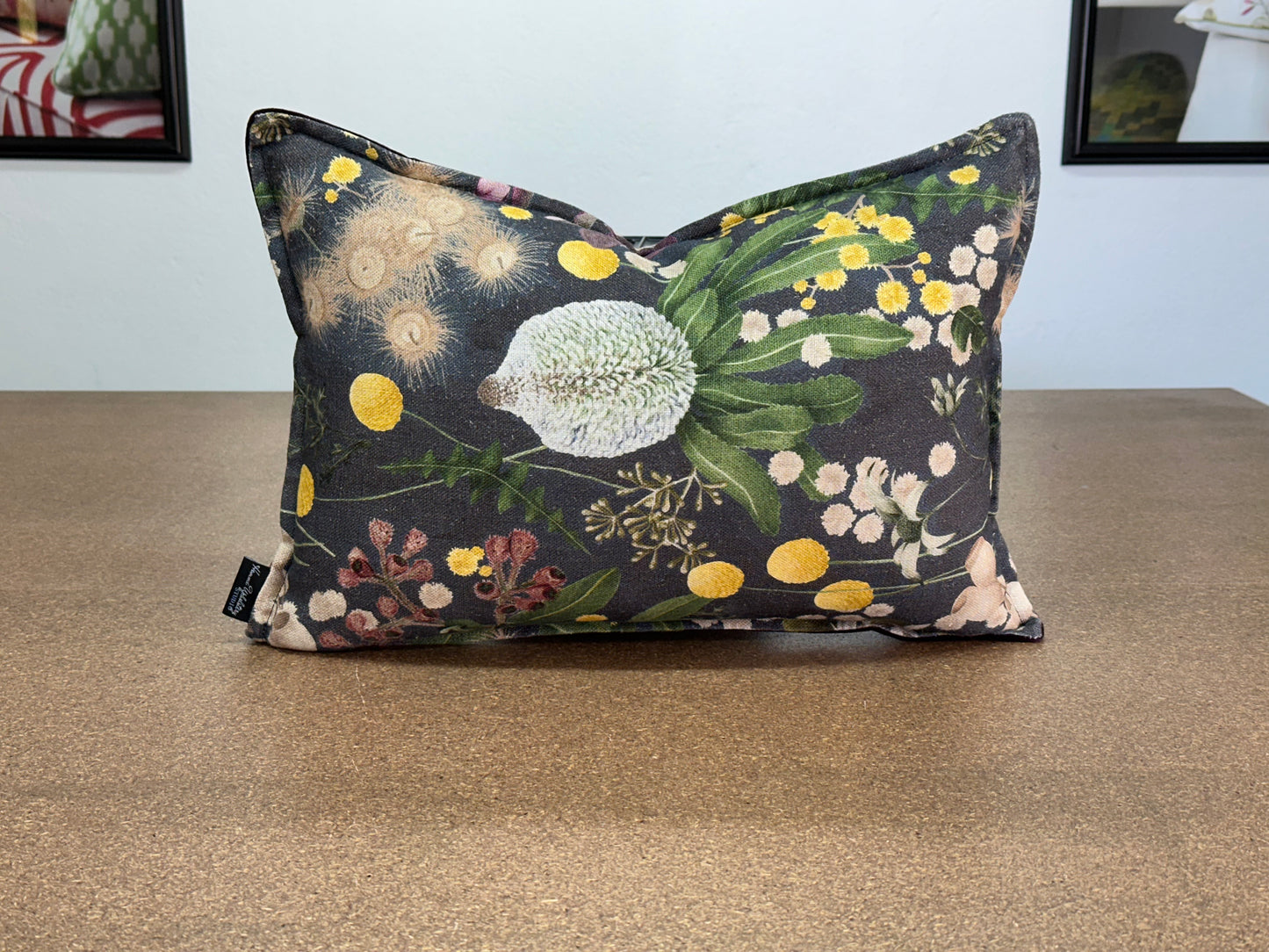 Callaborate Grey Lumbar Cushion | Designer Grey Cushion