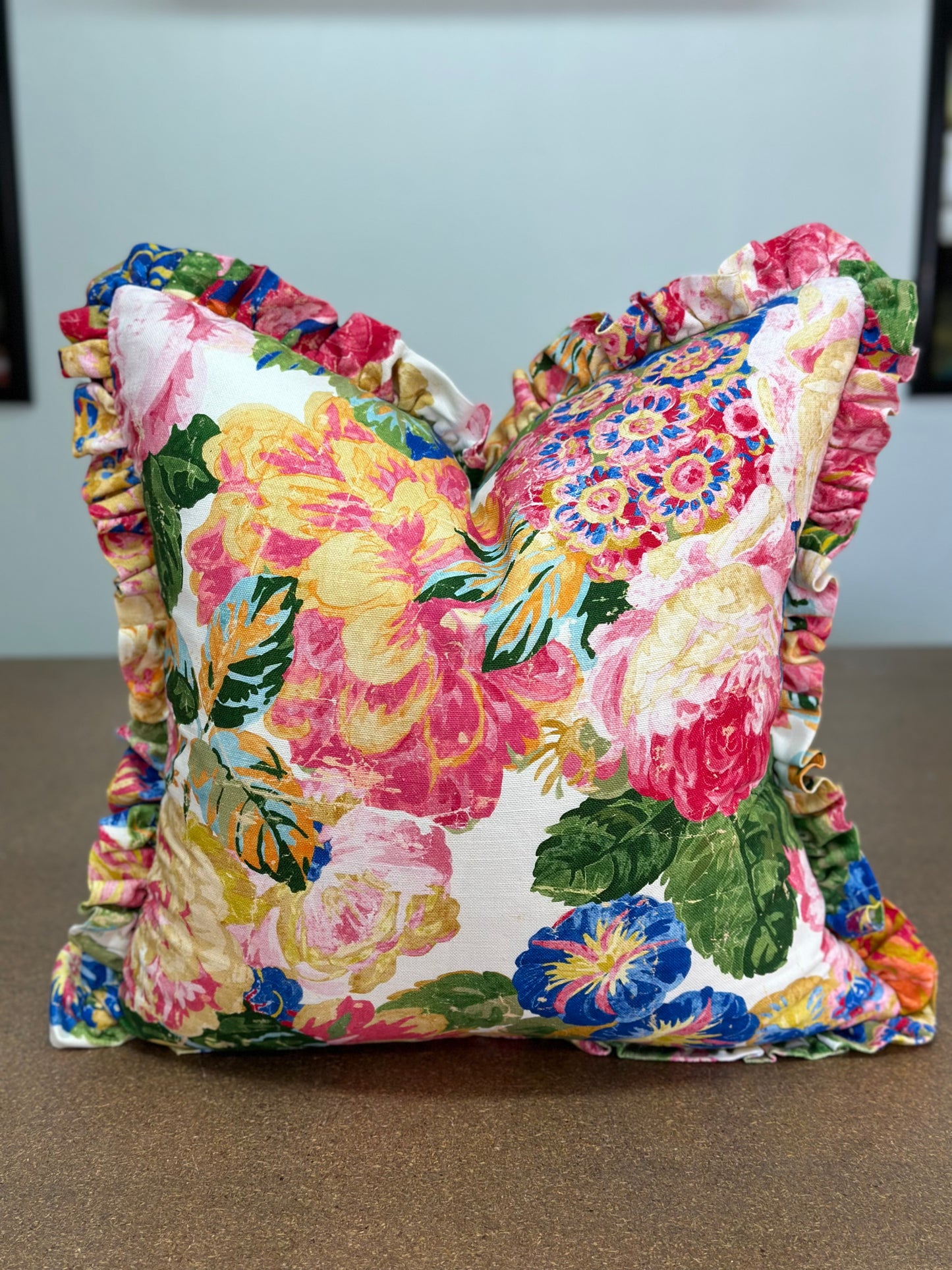 Very Rose and Peony Cushion | Wild Plum Velvet Floral