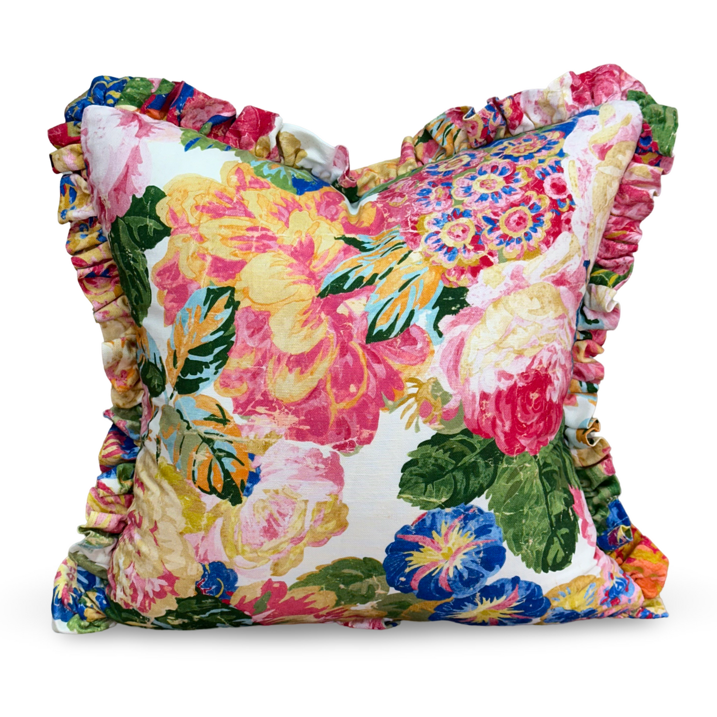 Very Rose and Peony Cushion | Wild Plum Velvet Floral
