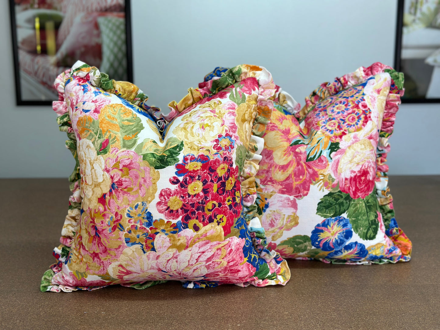 Very Rose and Peony Cushion | Wild Plum Velvet Floral