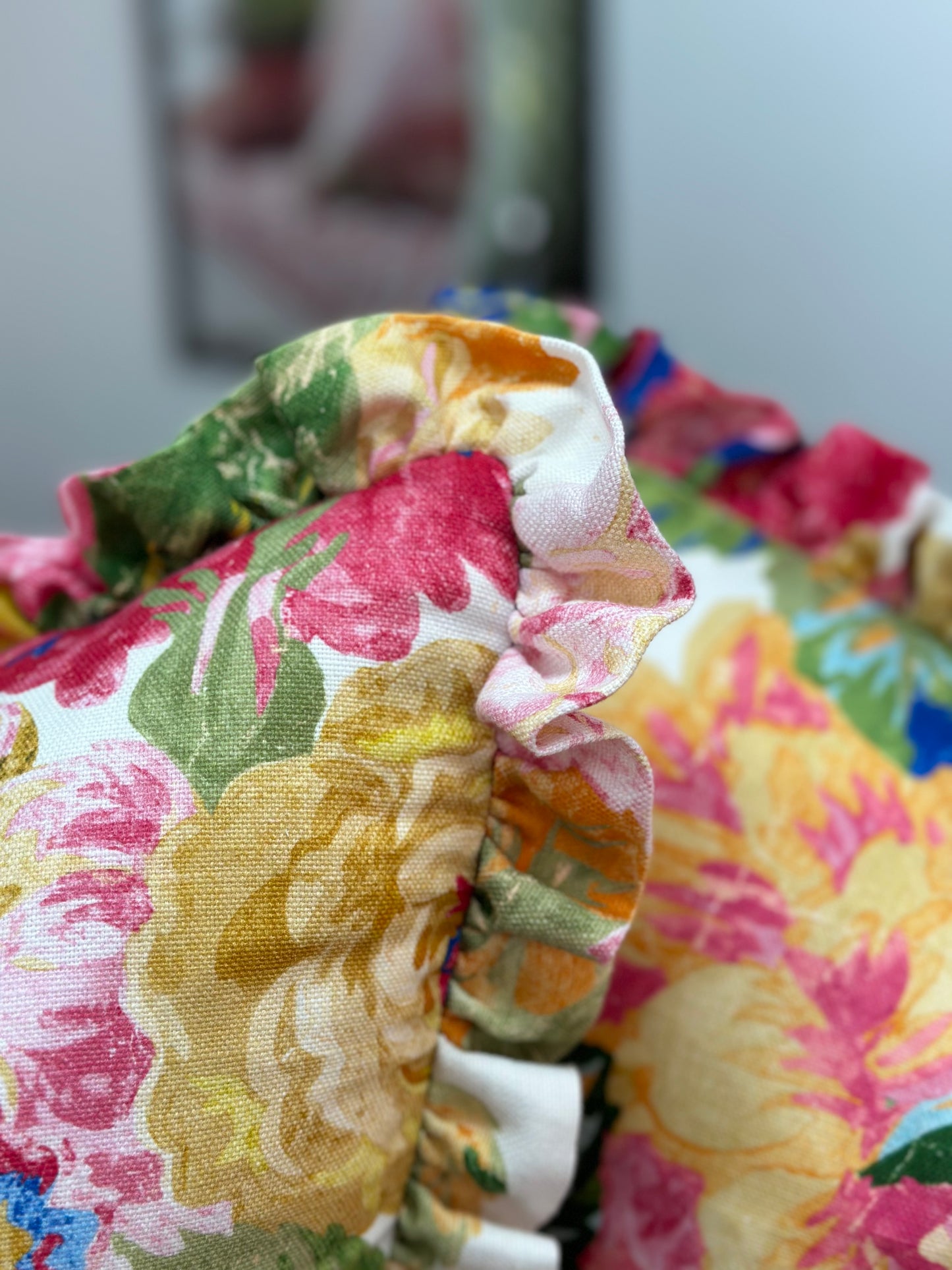 Very Rose and Peony Cushion | Wild Plum Velvet Floral