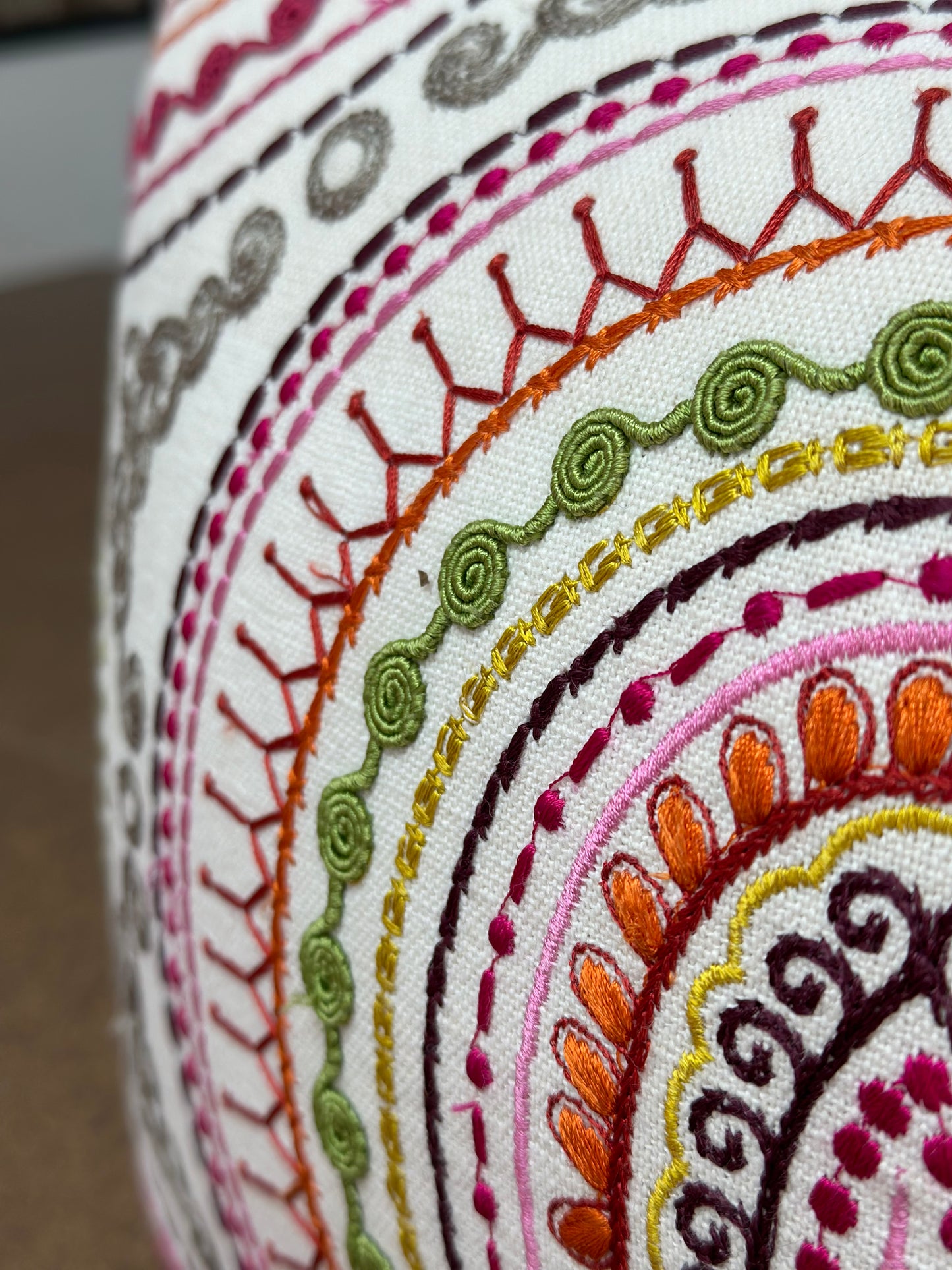 Sweet Treat Lumbar Cushion | Custom Embroidered Weave Cushion