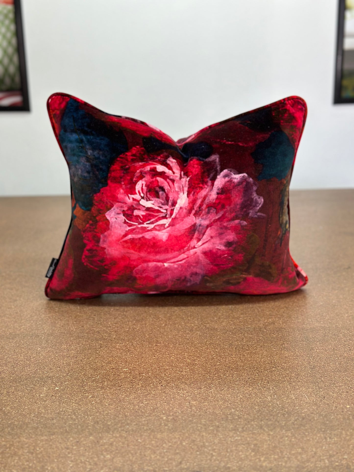 Mirafiore Lumbar Cushion | Sumptuous Velvet with Self-Piping