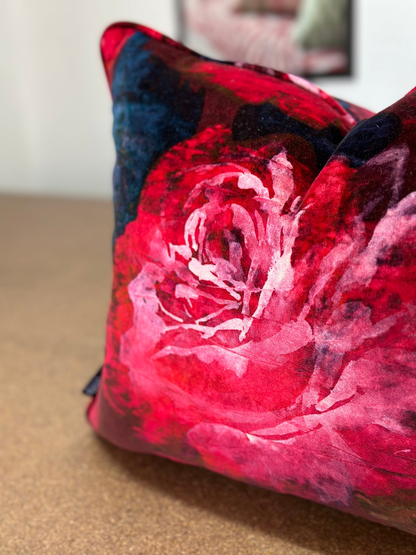 Mirafiore Lumbar Cushion | Sumptuous Velvet with Self-Piping