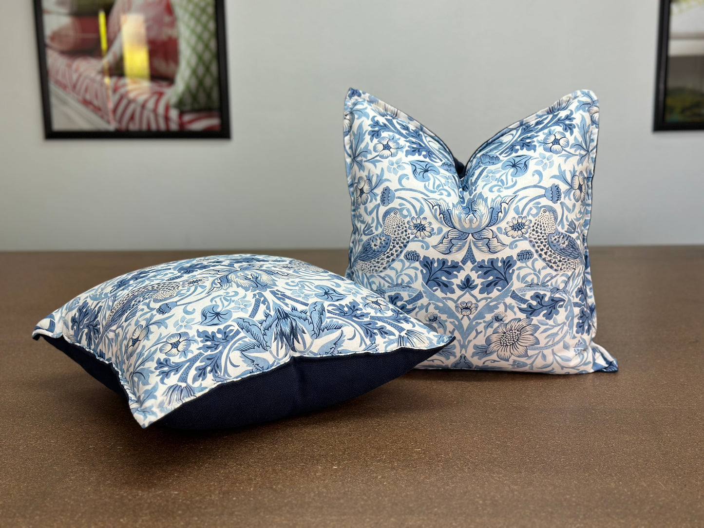 Strawberry Thief Cushion | Iconic Bird and Strawberry Print