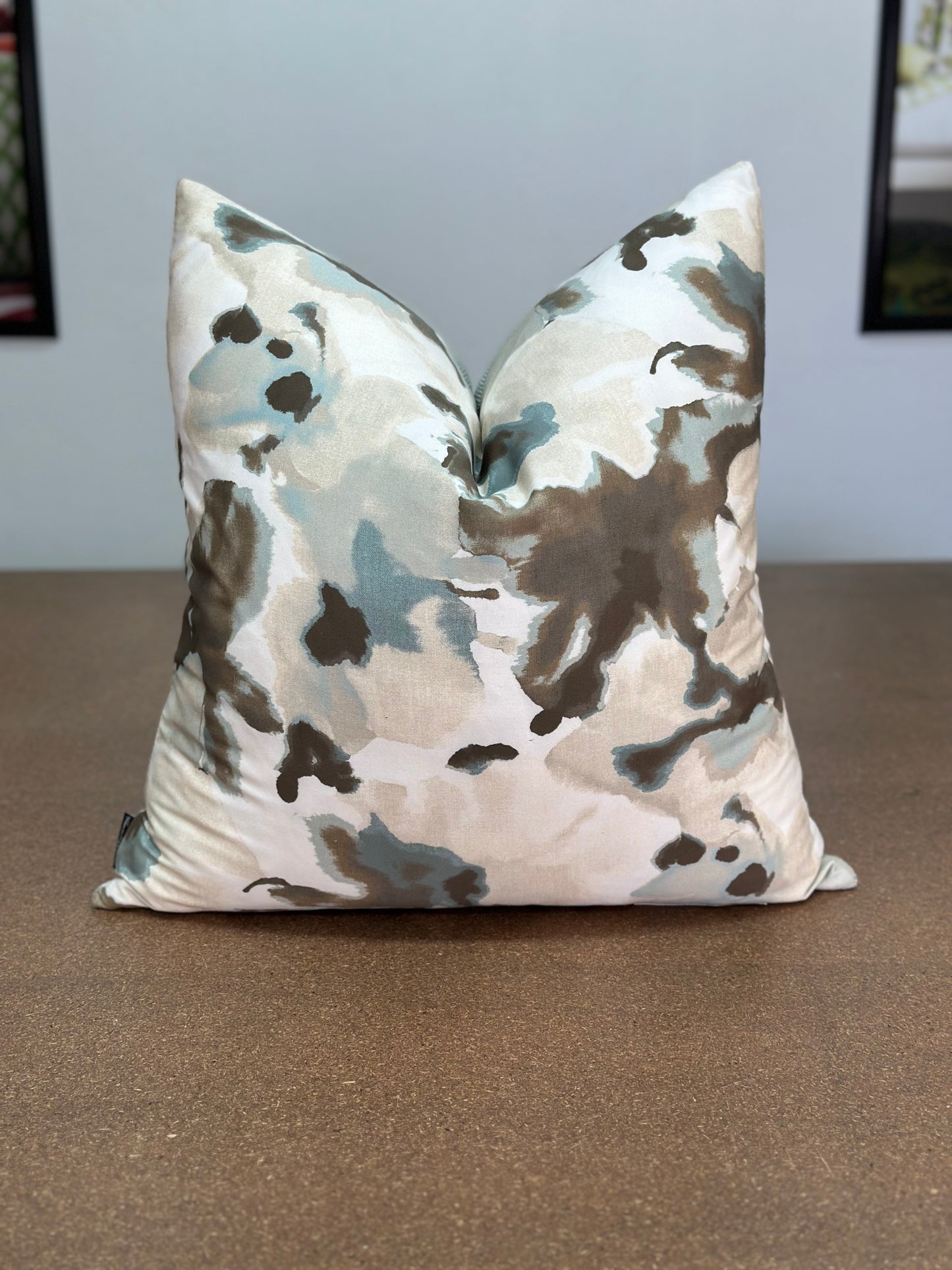 River Stones Cushion | Cotton Sateen with Tweed Back
