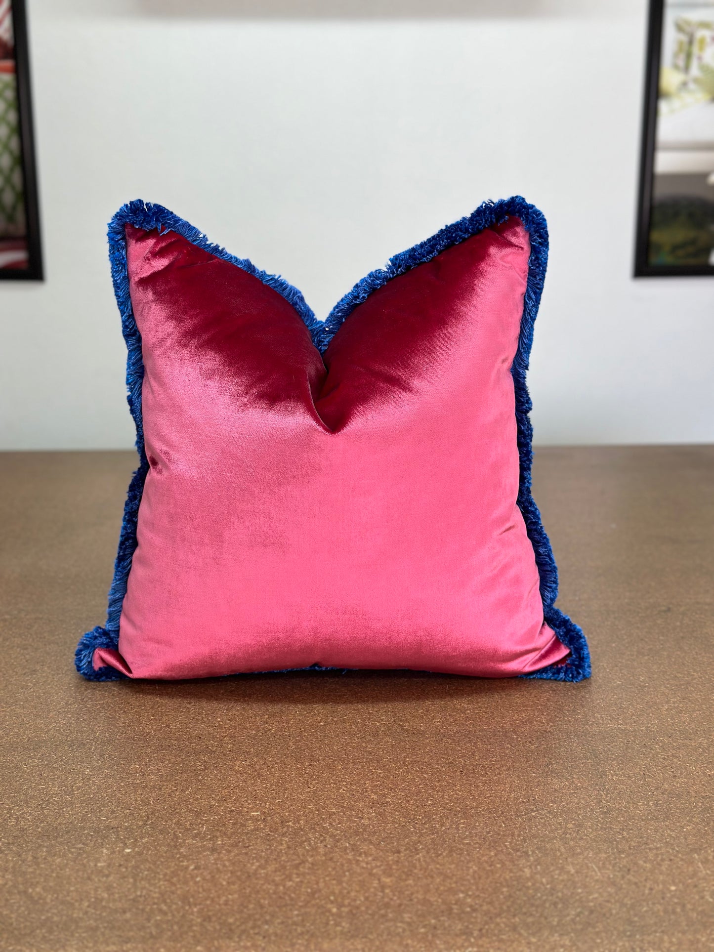 Brugge Cushion | Pink Velvet Cushion by Homme Upholstery