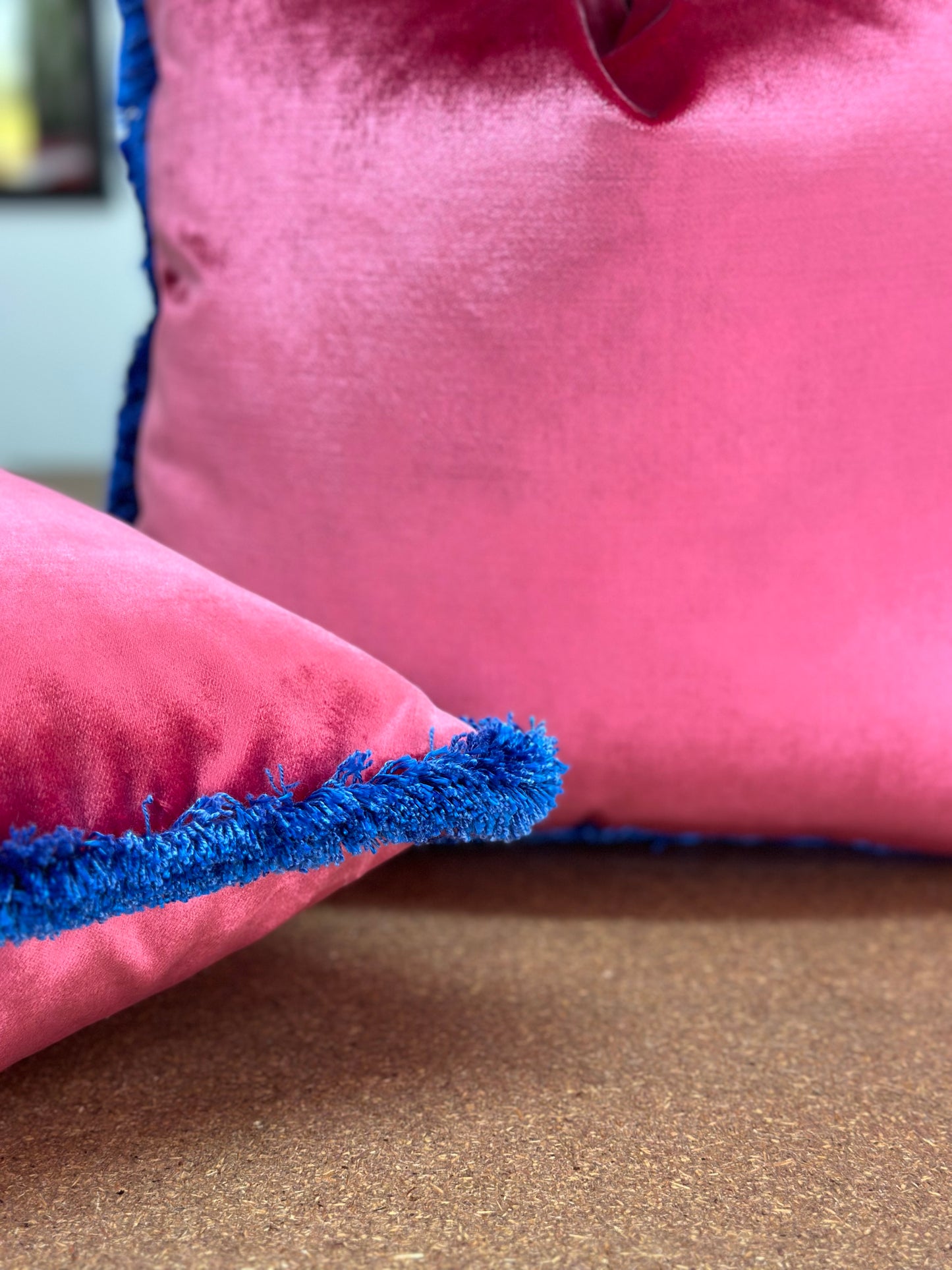 Brugge Cushion | Pink Velvet Cushion by Homme Upholstery