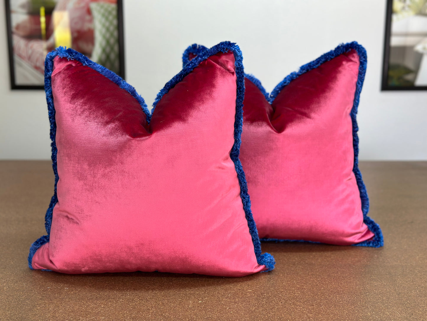 Brugge Cushion | Pink Velvet Cushion by Homme Upholstery