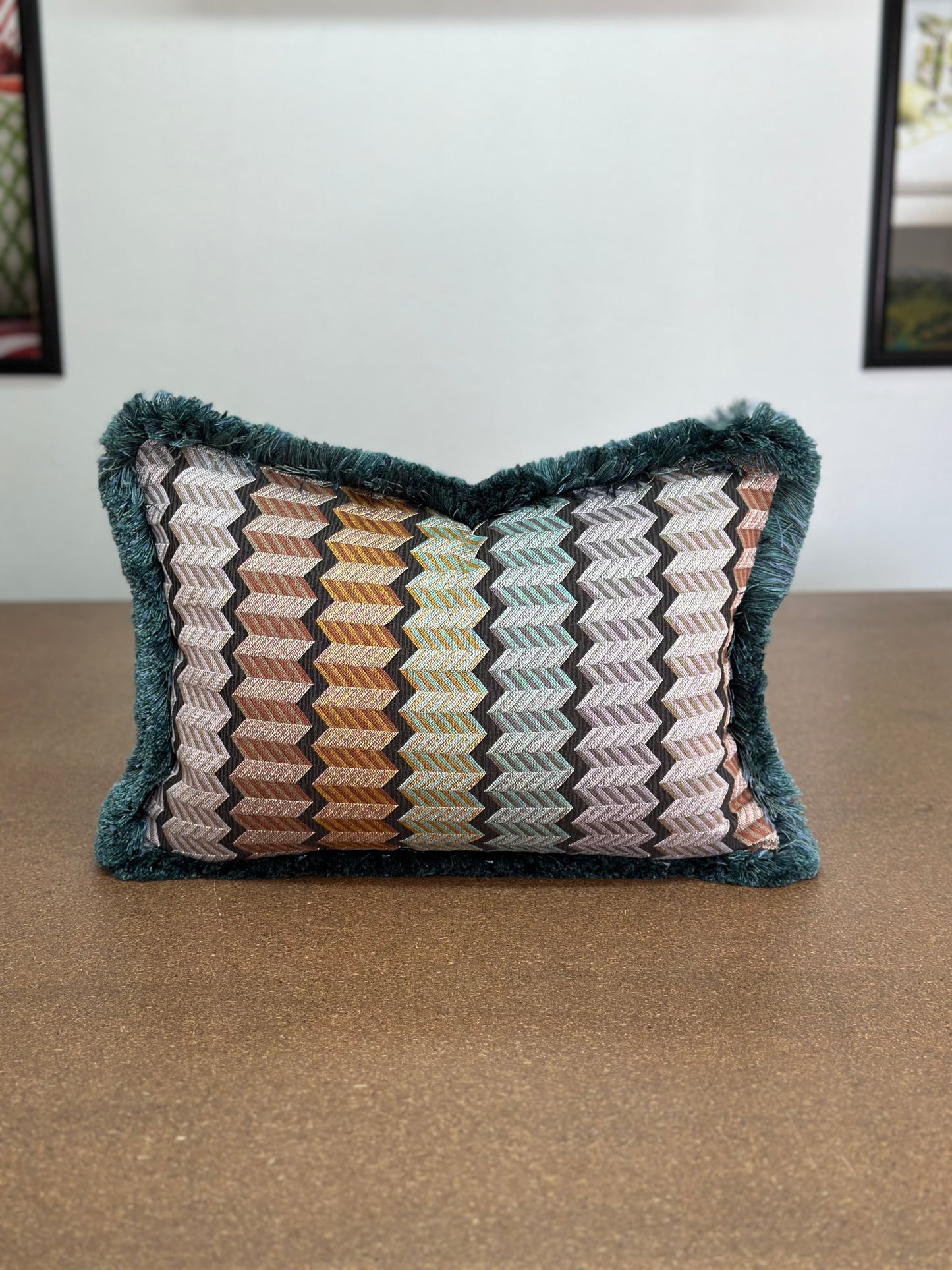 Waterford Lumbar Cushion | Missoni Fabric with Velvet Backing