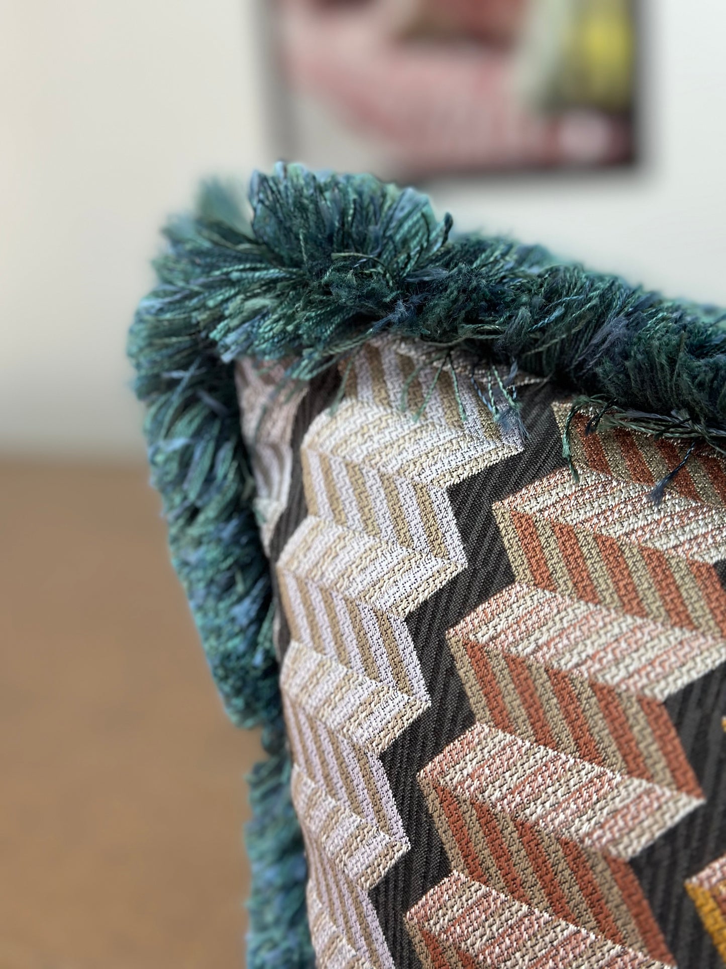 Waterford Lumbar Cushion | Missoni Fabric with Velvet Backing