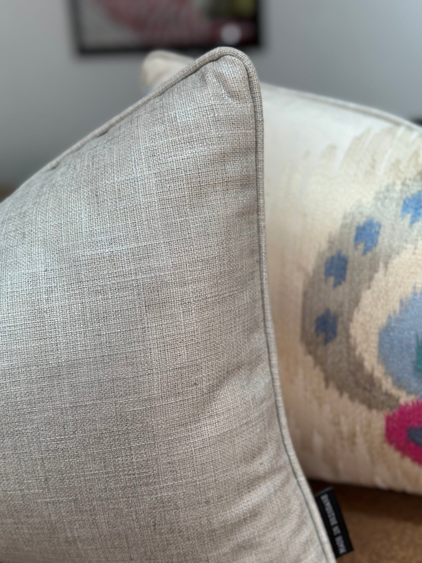 Flame Embroidered Lumbar Cushion