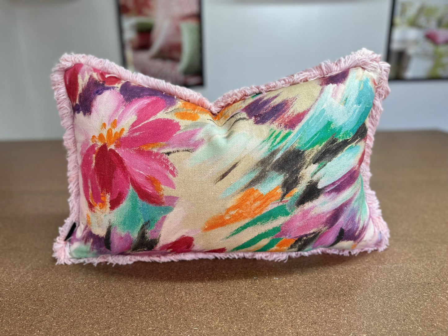 Yokohama Lumbar Cushion | Luxurious Missoni Fabric with Fringing