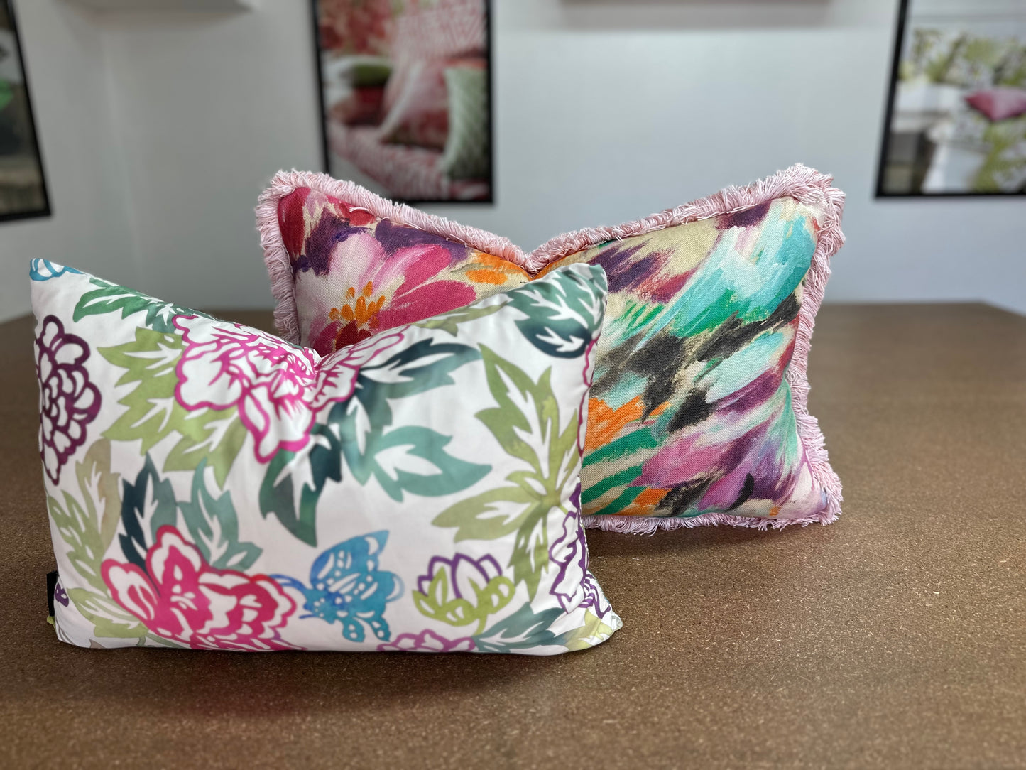 Yokohama Lumbar Cushion | Luxurious Missoni Fabric with Fringing