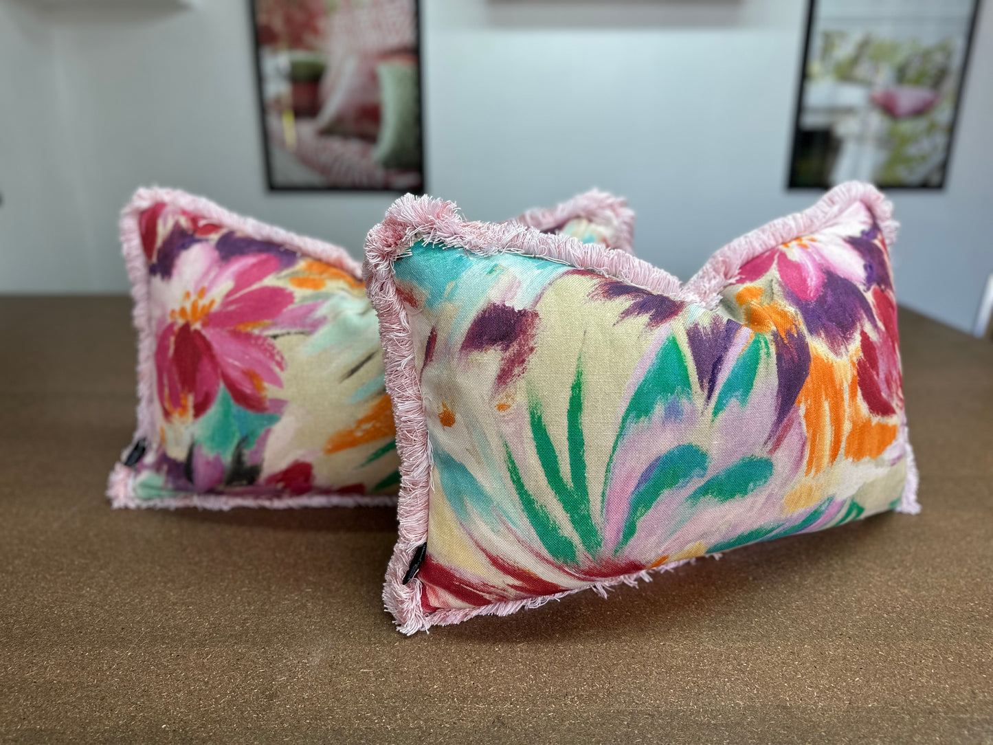 Yokohama Lumbar Cushion | Luxurious Missoni Fabric with Fringing