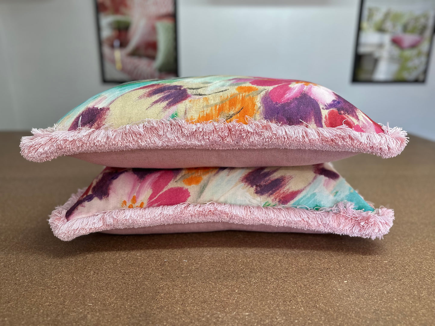 Yokohama Lumbar Cushion | Luxurious Missoni Fabric with Fringing