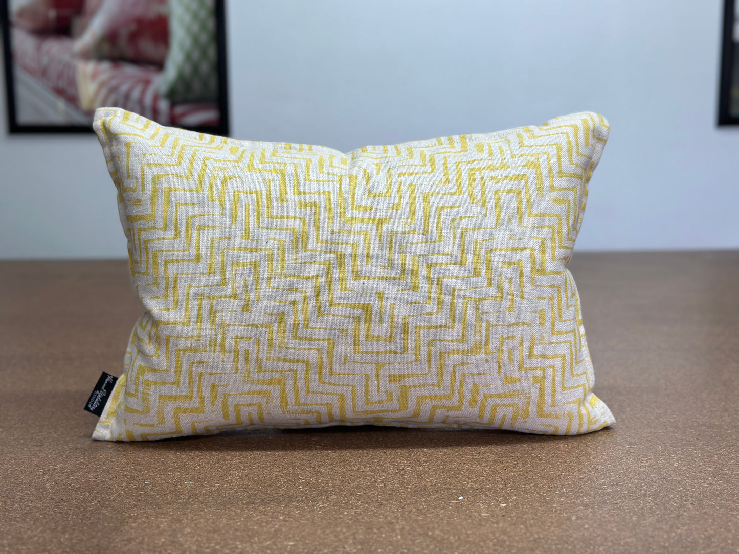 Anagram Linen Lumbar Cushion