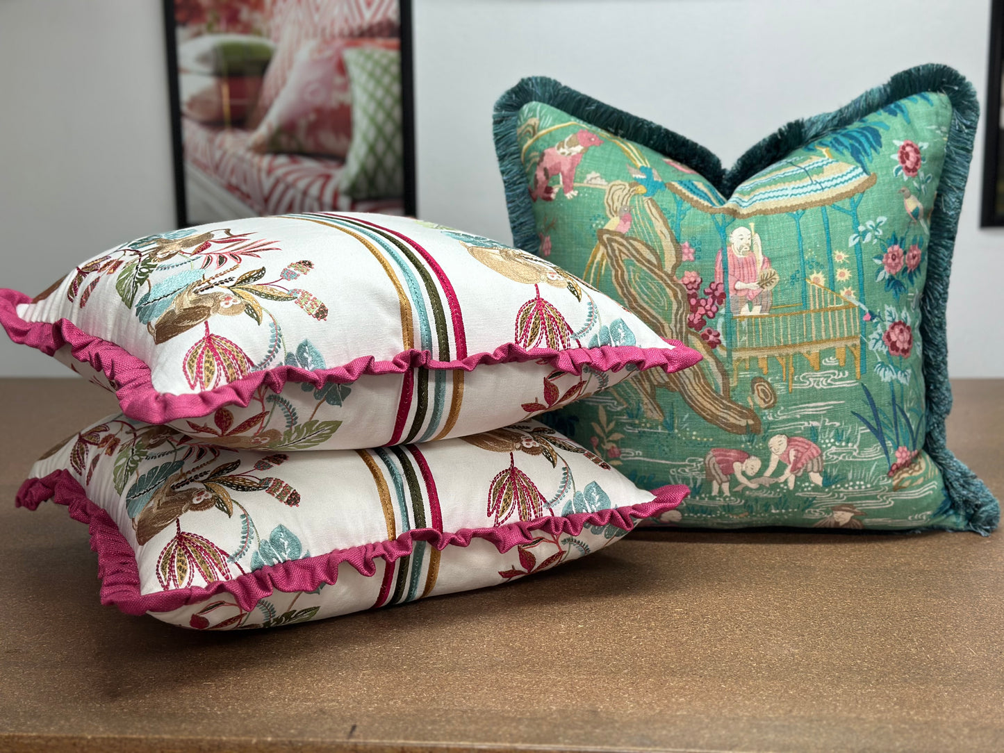 Yangtze River linen Cushion