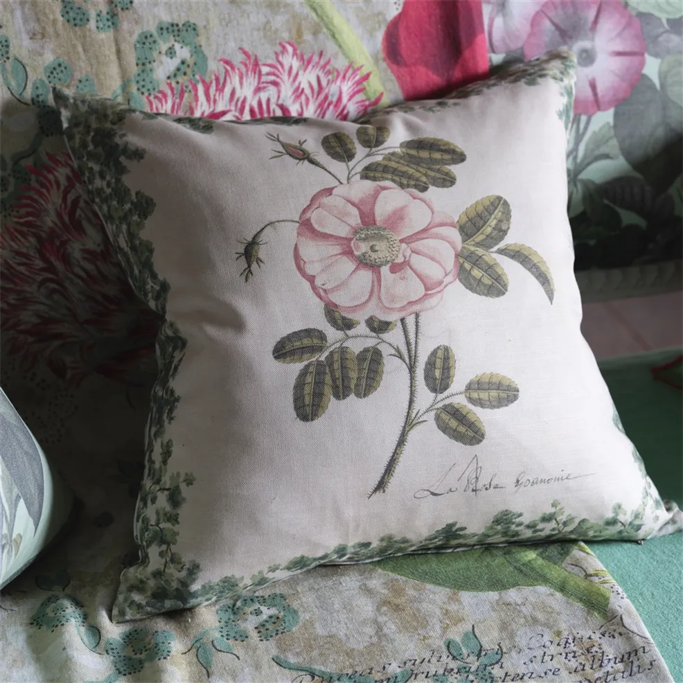 La Rose Cushion | John Derian Textured Cotton