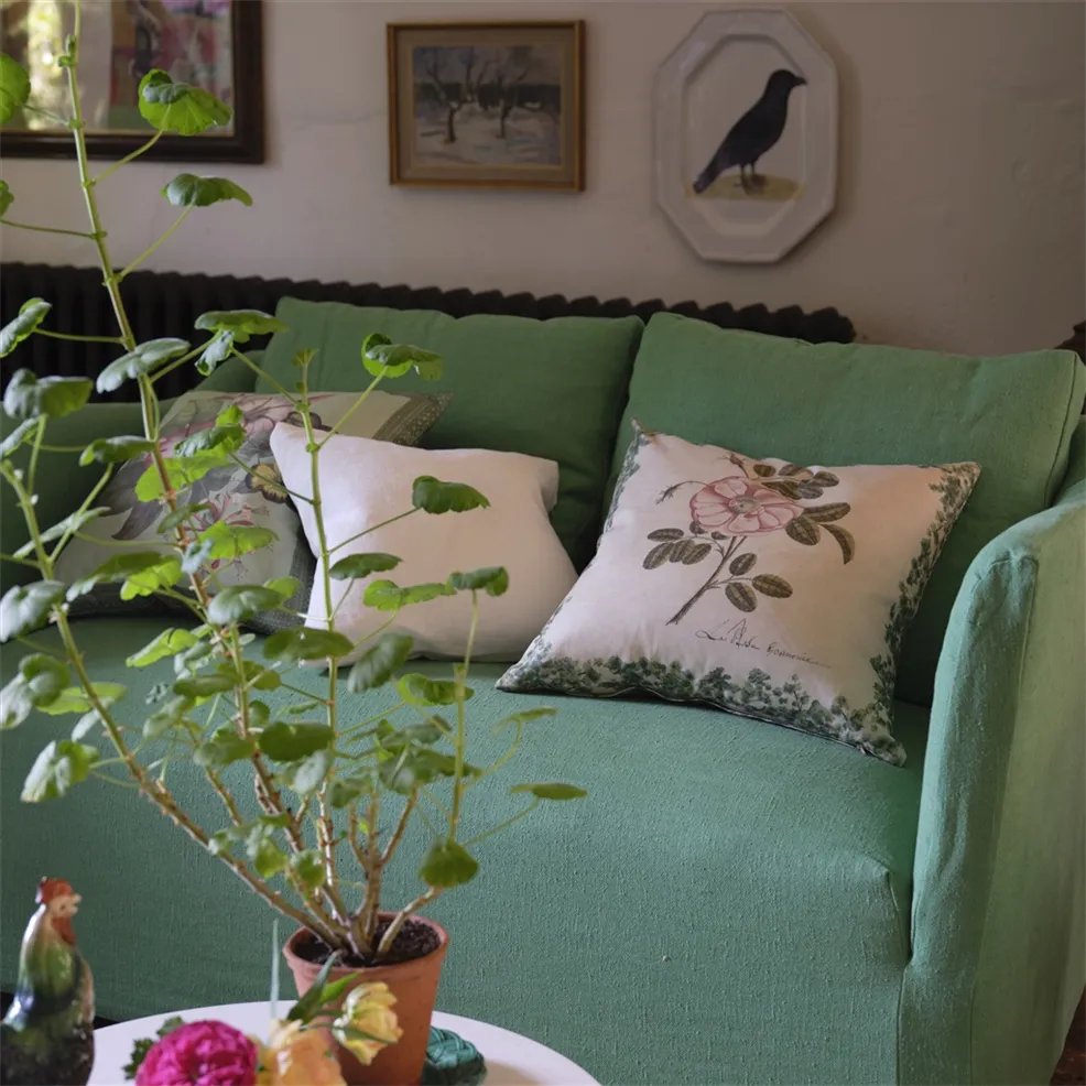 La Rose Cushion | John Derian Textured Cotton