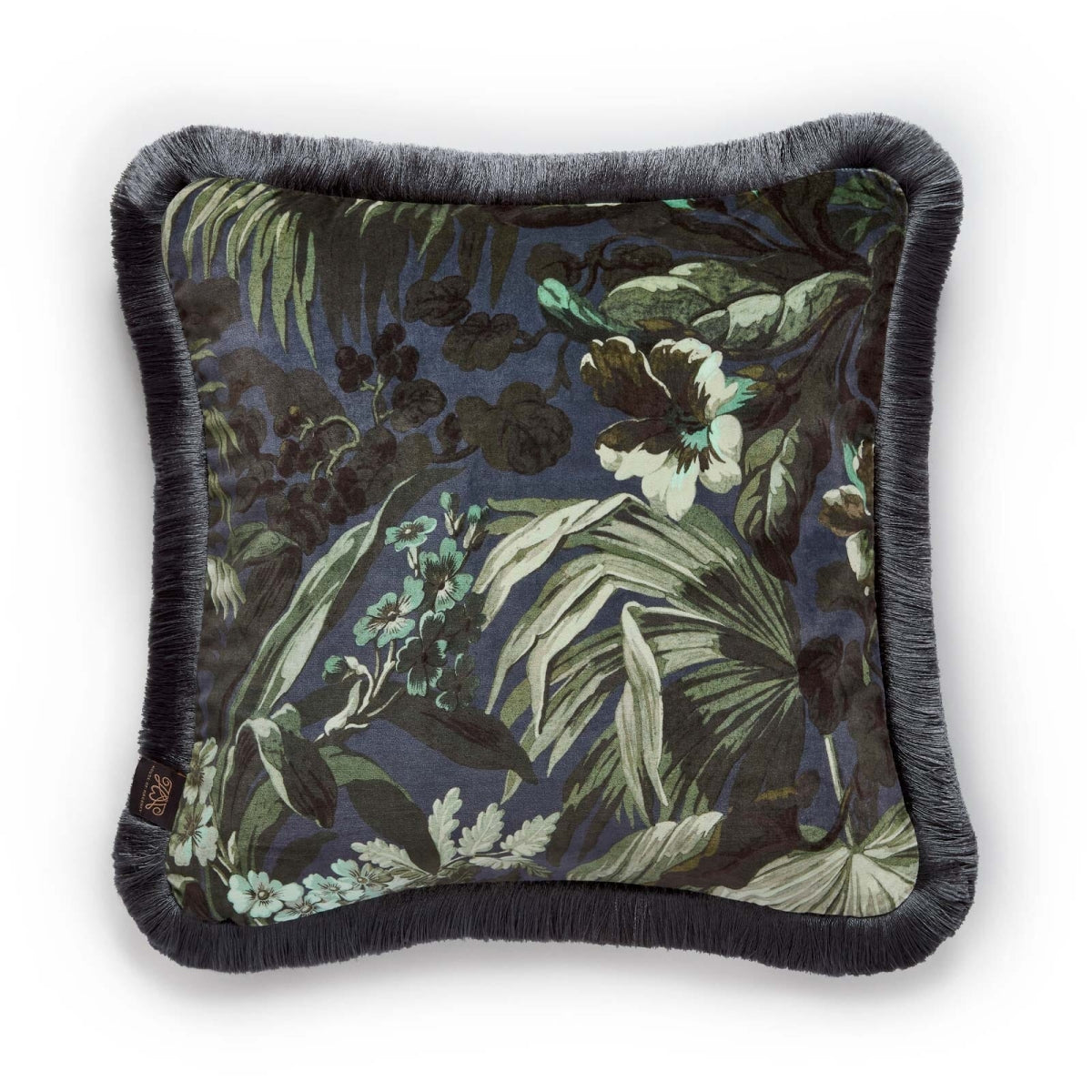 Limerence Fringed Velvet Cushion | House of Hackney