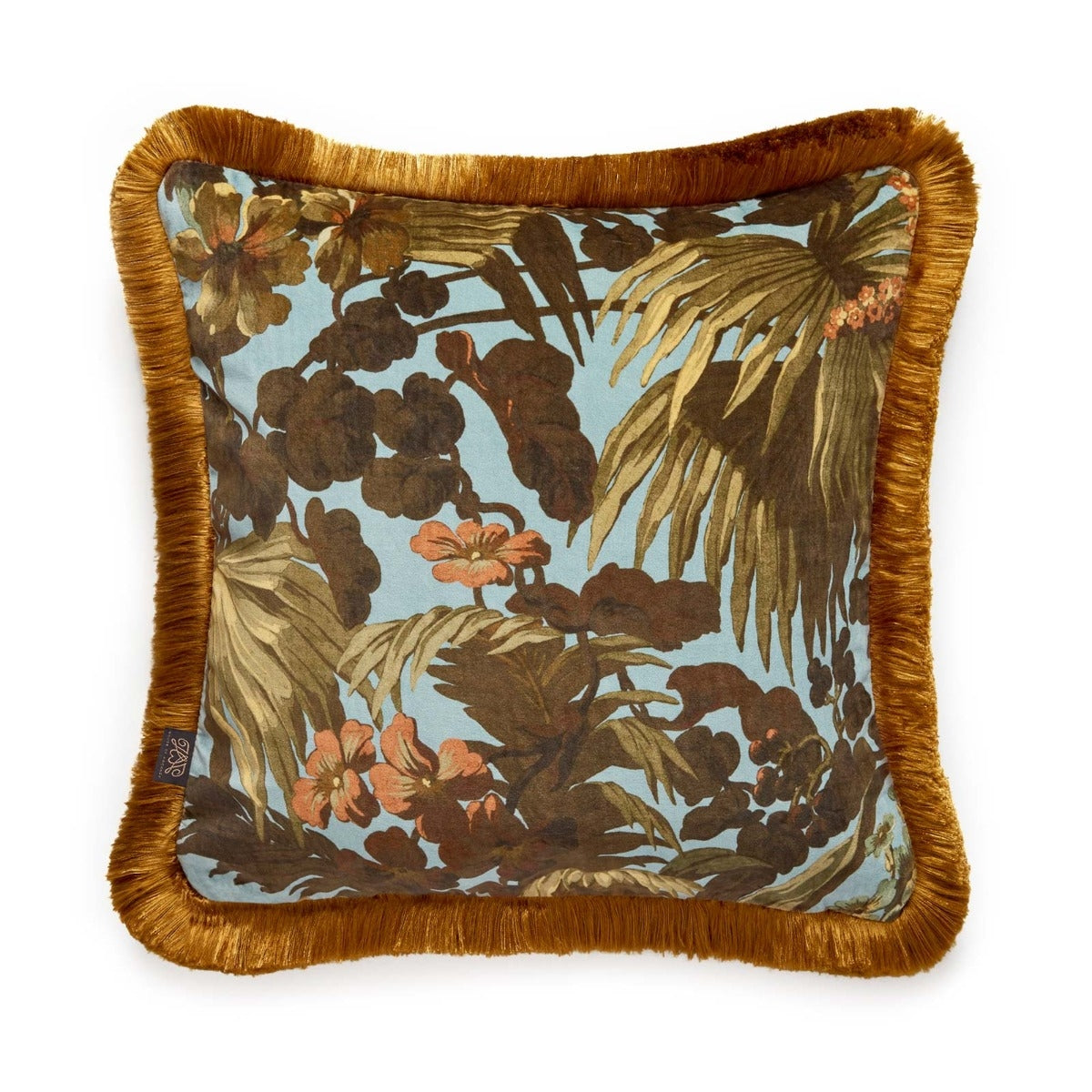 Limerence Fringed Velvet Cushion | House of Hackney