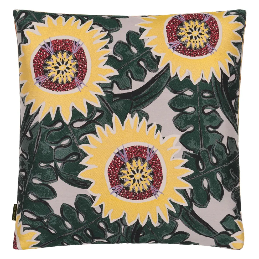 Soleils Osier Cushion | Christian Lacroix Cotton Jacquard