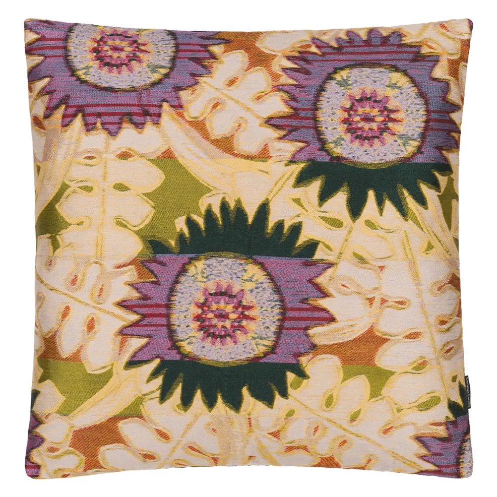 Soleils Osier Cushion | Christian Lacroix Cotton Jacquard
