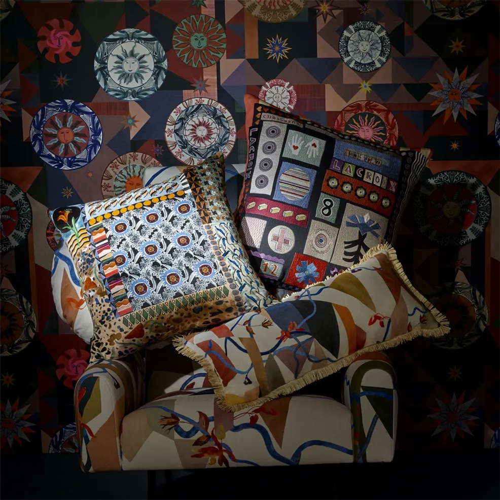 Trinquetaille Terre Cuite Cushion | Christian Lacroix Linen