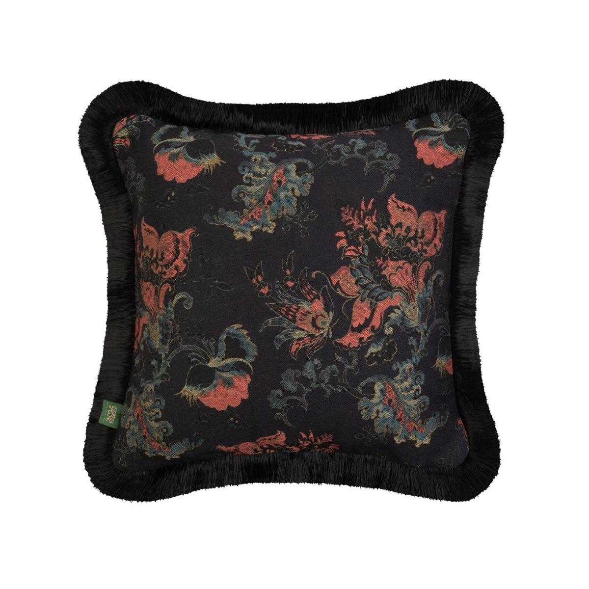 Persephone | Fringed Jacquard Cushion by House of Hackney