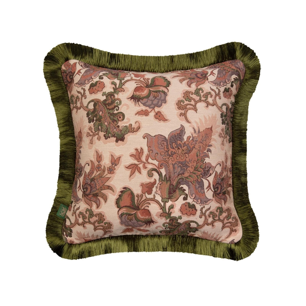 Persephone | Fringed Jacquard Cushion by House of Hackney