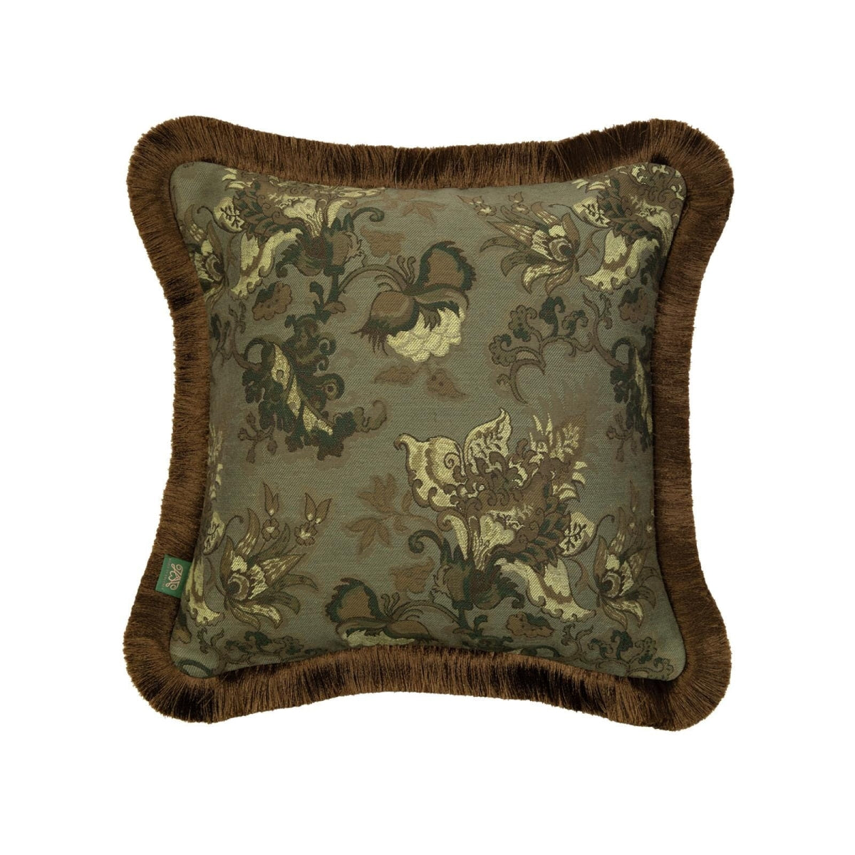 Persephone | Fringed Jacquard Cushion by House of Hackney
