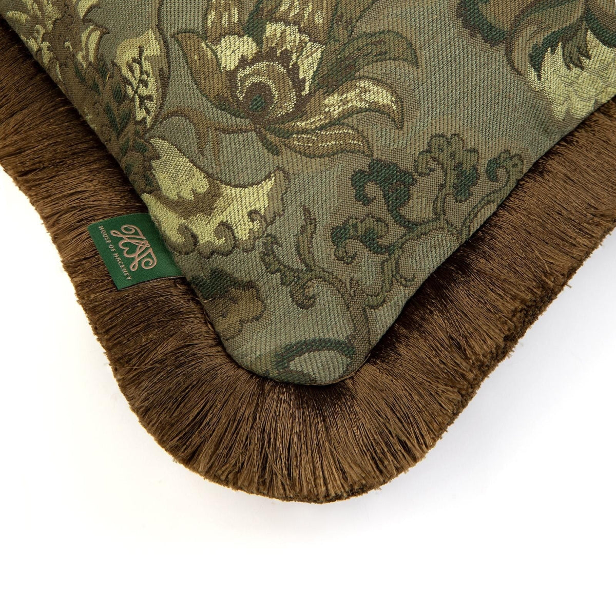 Persephone | Fringed Jacquard Cushion by House of Hackney