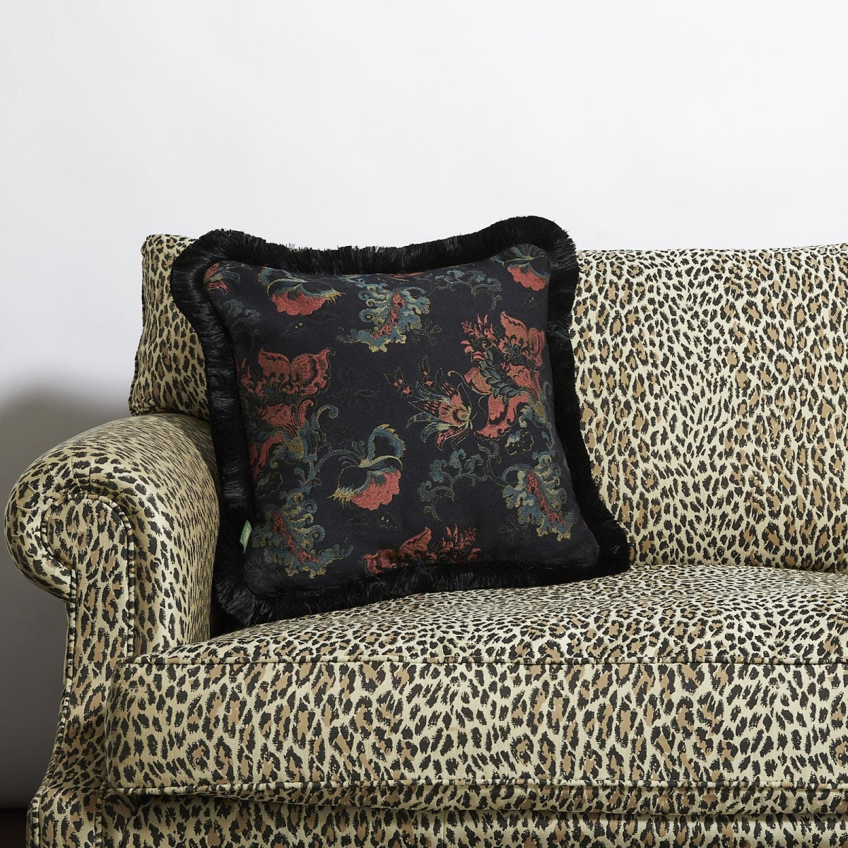 Persephone | Fringed Jacquard Cushion by House of Hackney