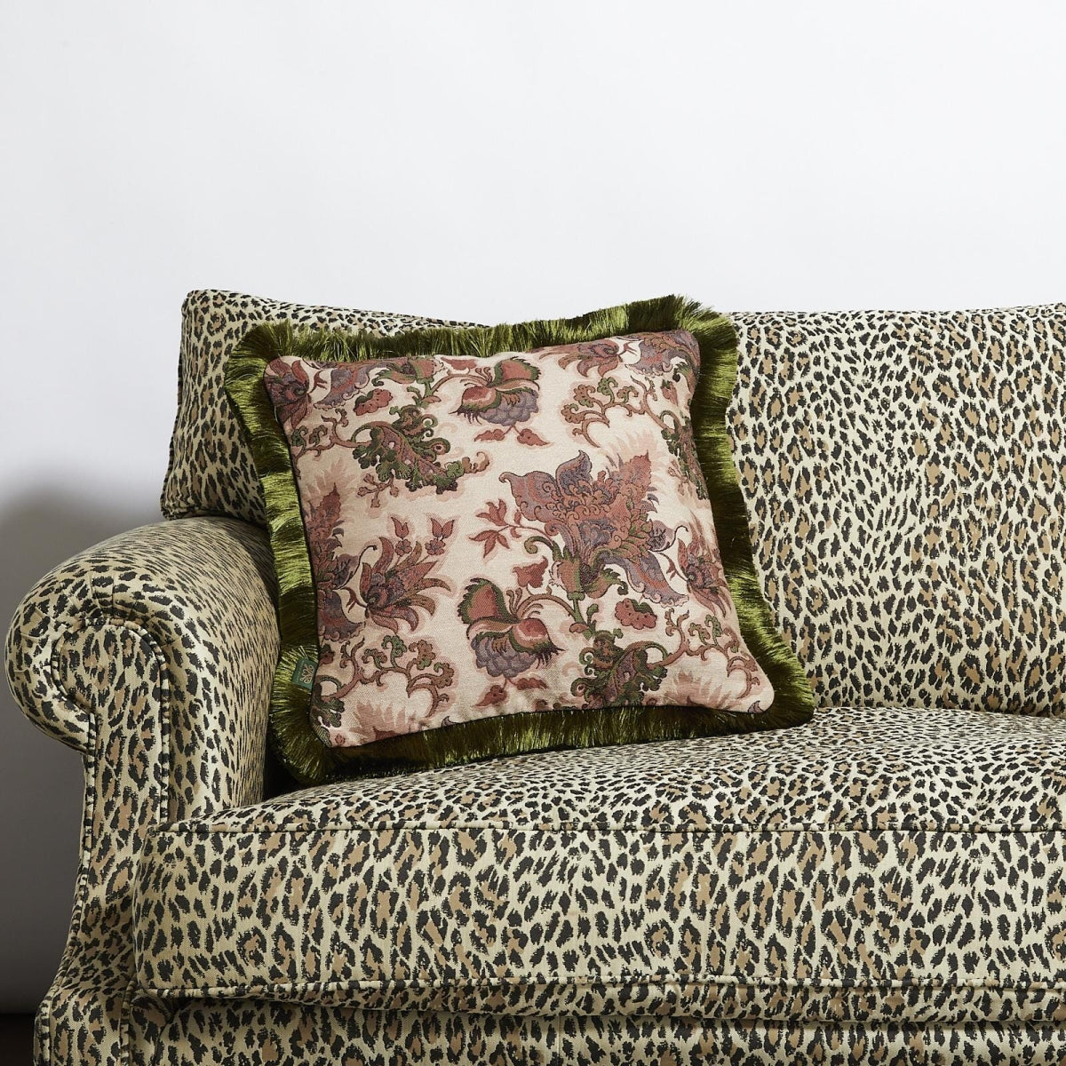 Persephone | Fringed Jacquard Cushion by House of Hackney