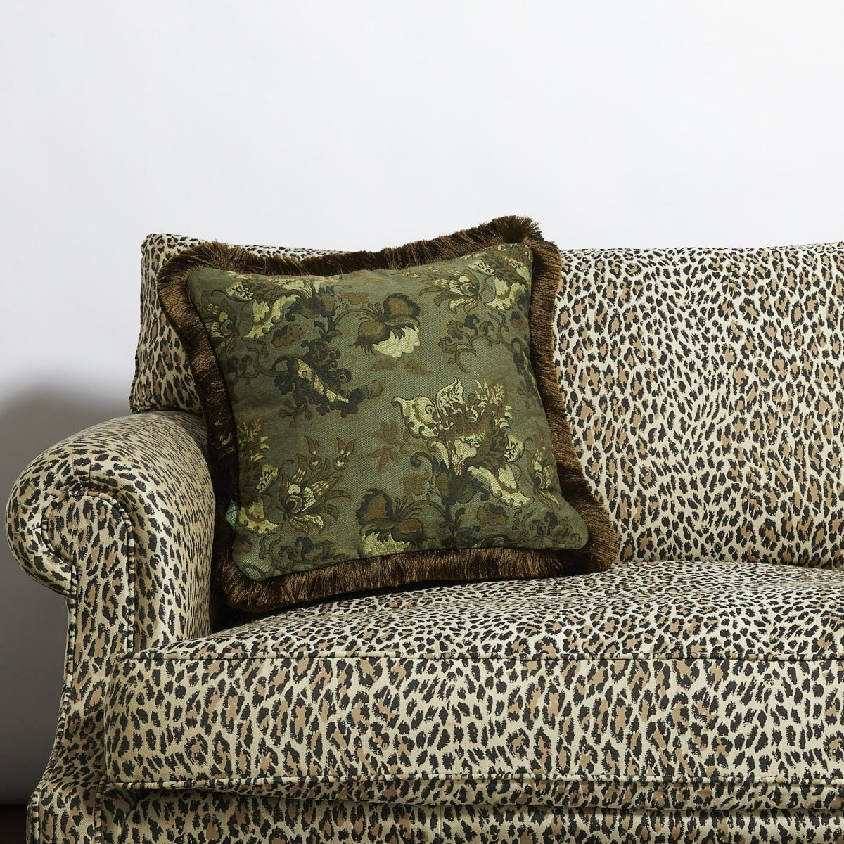 Persephone | Fringed Jacquard Cushion by House of Hackney