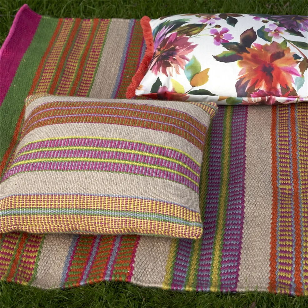 Mahakam Outdoor Cushion | Striped Weave