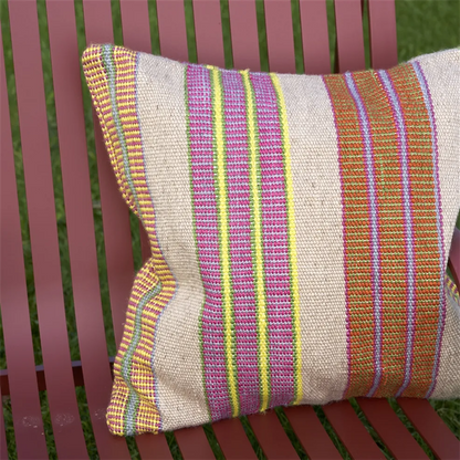 Mahakam Outdoor Cushion | Striped Weave