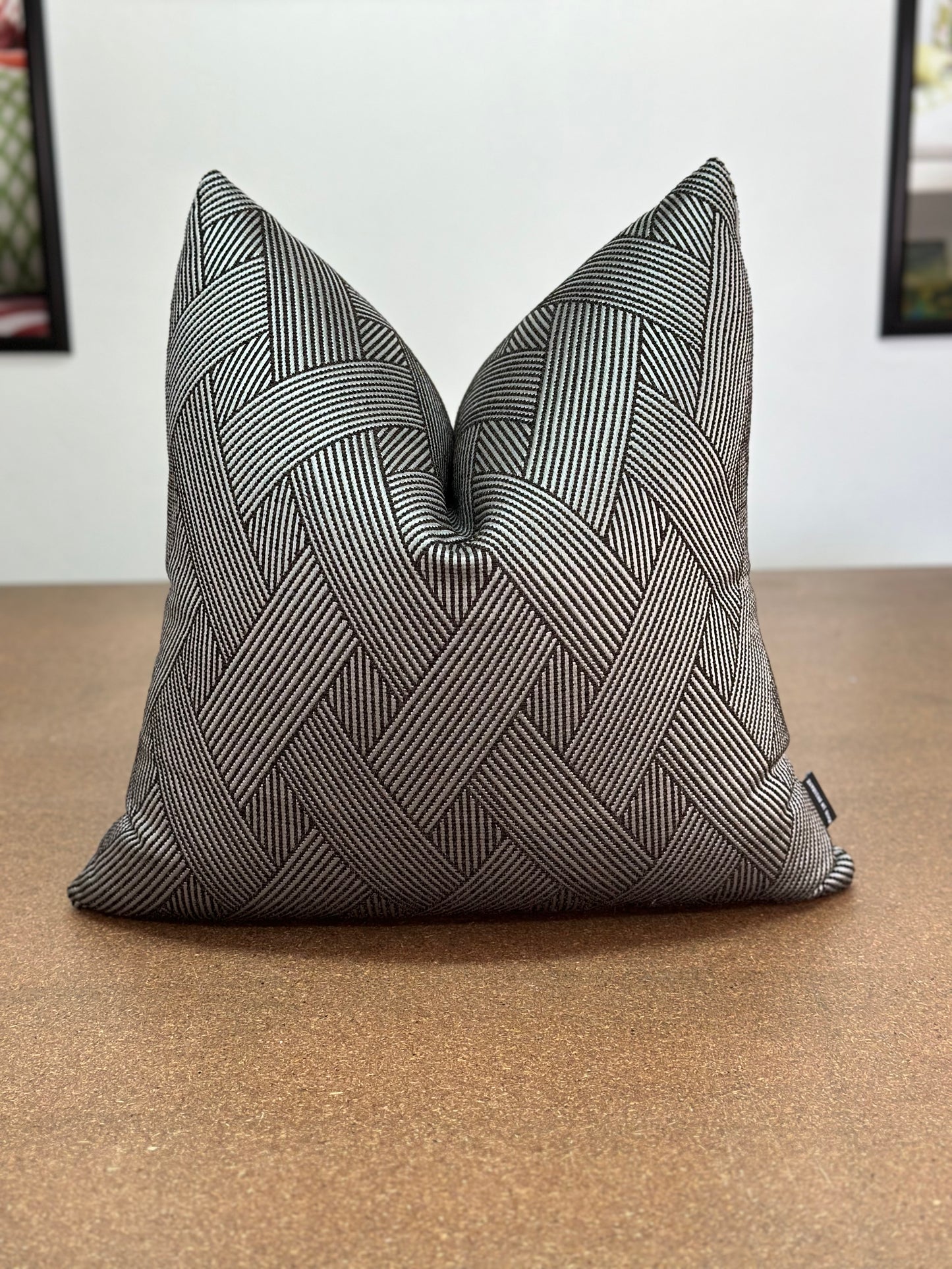 Salix Cushion | Woven Fabric in Taupe