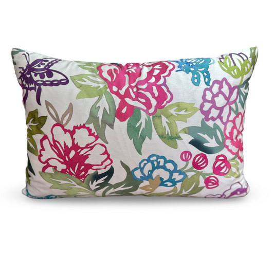 Auntie's Garden Lumbar Cushion | Decorative Lumbar Support for Sofa