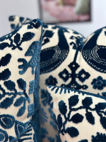 Pavone velvet Lumbar Cushion